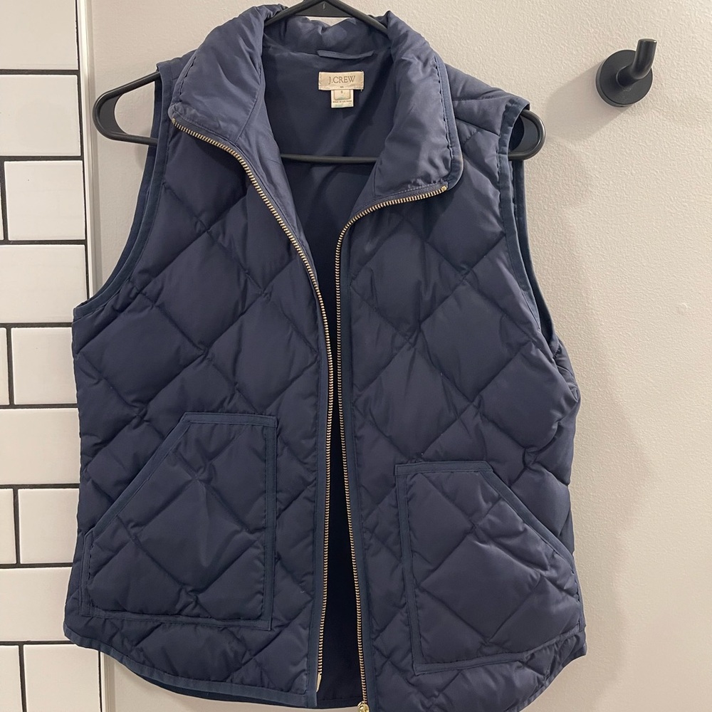 J.Crew Midnight Blue Quilted Outerwear